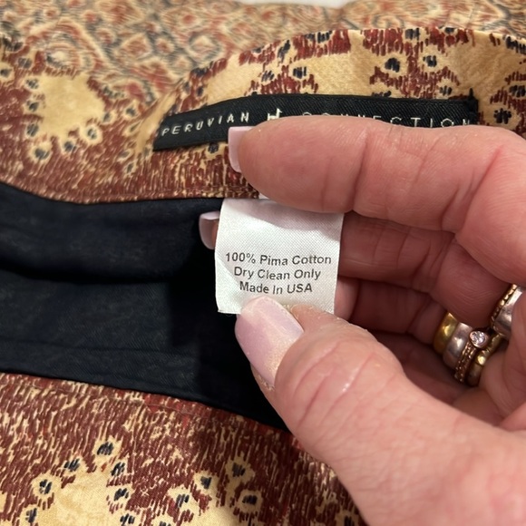 Peruvian Connection Pima Cotton Aline Pleated Midi Skirt Size 10 - Picture 6 of 7